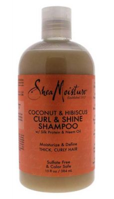 champu shea moisture curl shine champu de coco e hibiscus